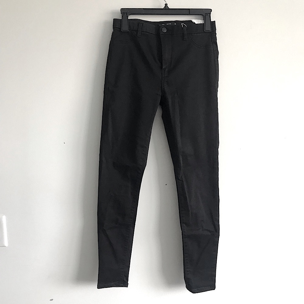 Bershka Cropped Black Jeggings